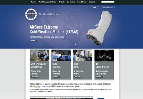 AirBoss Defense Website Development and CMS