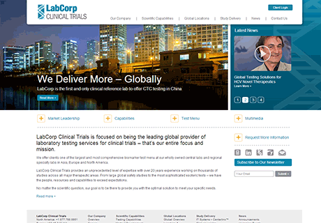 LabCorp Clinical Trials Website and Materials