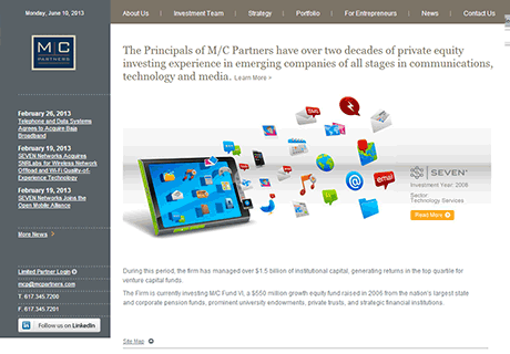M/C Venture Partners Website